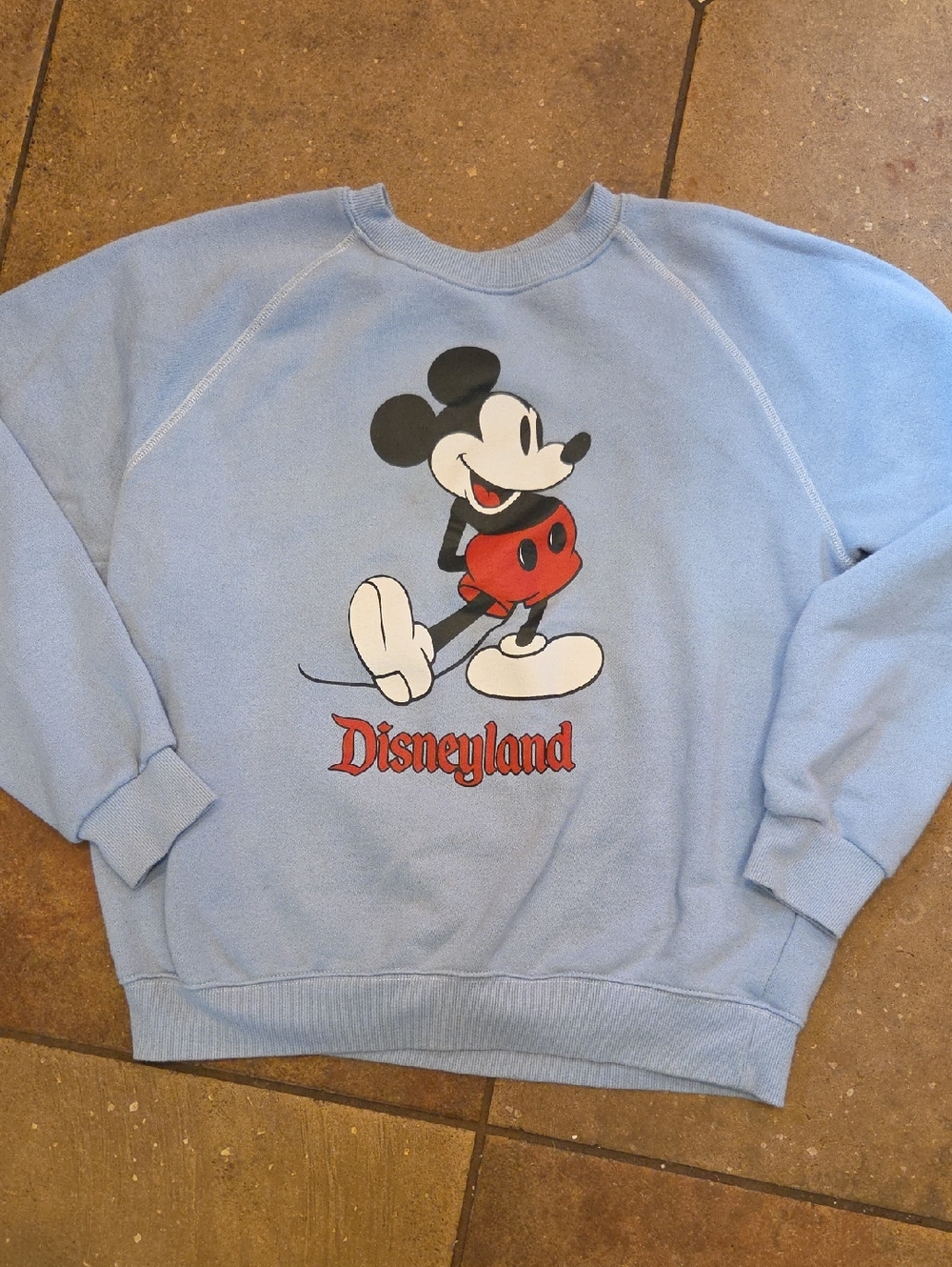 Disney Light Blue Mickey Mouse Wmns Disneyland Pullover